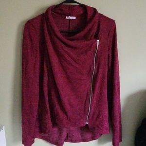 Side zip sweatshirt